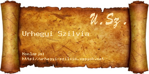 Urhegyi Szilvia névjegykártya